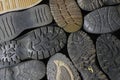 soled shoes objects group Royalty Free Stock Photo
