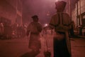 Holy Week in Guatemala: The All Female Penitential Procession of the Seven Sorrows of the Blessed Virgin Mary at night Royalty Free Stock Photo