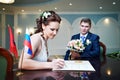 Solemn registration of marriage Royalty Free Stock Photo