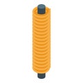 Solenoid coil icon, isometric style