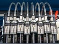 Solenoid valves with pipes Royalty Free Stock Photo