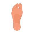 Soles of feet. The foot of the foot of a man or woman. Template for podiatry.