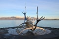 Solfar sculpture (Sun Voyager) in Reykjavik Royalty Free Stock Photo