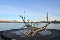 Solfar sculpture (Sun Voyager) in Reykjavik Royalty Free Stock Photo