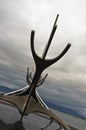 Solfar, Sun Voyager is huge steel sculpture of viking boat Royalty Free Stock Photo