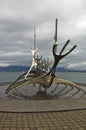 Solfar, Sun Voyager is huge steel sculpture of viking boat Royalty Free Stock Photo