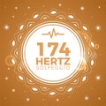 Solfeggio Sign. 174 Hertz. Isolated Vector Illustration