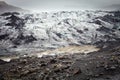 Solheimajokull glacier, near Vik in Iceland, is part of the larger Myrdalsjokull glacier Royalty Free Stock Photo