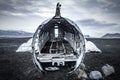 Solheimasandur Plane Wreck in Iceland. Desert landscape Royalty Free Stock Photo