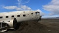 Solheimasandur US Navy DC-3 plane wreck in Iceland Royalty Free Stock Photo