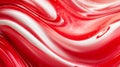 A solid background serves as the foundation for a minimalist swirling red and white marbled pattern in abstract style Royalty Free Stock Photo