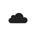 Solid black cloud icon with rounded edges on a white background. Represents cloud Royalty Free Stock Photo
