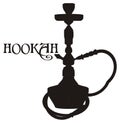 Solid black hookah