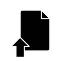 Upload File Document Solid Icon Royalty Free Stock Photo