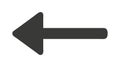 Solid Black Left Arrow Icon for Navigation & Direction, vector design Generative AI Royalty Free Stock Photo