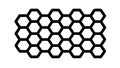Solid Black Seamless Honeycomb Pattern Vector Generative AI Royalty Free Stock Photo