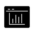 solid black SEO website analytics icon Royalty Free Stock Photo