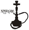 Solid black hookah and his name