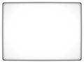 Solid Blank White Rectangle with Black Border Frame, Suitable for Background Use