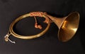 A solid Brass military bugle 19th century,