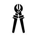 Solid cable cutter professional tool icon Royalty Free Stock Photo