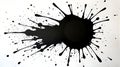 solid circle fill  black color splash on a white back ground Royalty Free Stock Photo