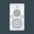 Solid color concert loudspeaker illustration Royalty Free Stock Photo