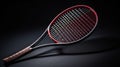 Solid Color Tennis Racket On Bright Background