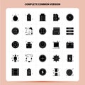 Solid 25 Complete Common Version Icon set. Vector Glyph Style Design Black Icons Set. Web and Mobile Business ideas design Vector