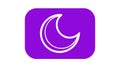 Solid crescent moon, symbolizing serene night and celestial elegance, vector design Generative AI Royalty Free Stock Photo