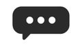 Solid Dark Chat Bubble with Ellipses for Typing, vector design Generative AI Royalty Free Stock Photo