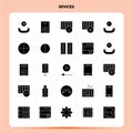 Solid 25 Devices Icon set. Vector Glyph Style Design Black Icons Set. Web and Mobile Business ideas design Vector Illustration Royalty Free Stock Photo