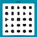 Solid 25 Devices Icon set. Vector Glyph Style Design Black Icons Set. Web and Mobile Business ideas design Vector Illustration Royalty Free Stock Photo