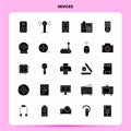 Solid 25 Devices Icon set. Vector Glyph Style Design Black Icons Set. Web and Mobile Business ideas design Vector Illustration Royalty Free Stock Photo