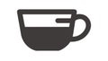 Solid Filled Coffee Cup Icon for Bold Beverage Graphics, vector design Generative AI Royalty Free Stock Photo