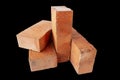 solid fireproof clay brick used for the construction of fireplaces and stoves Royalty Free Stock Photo