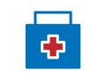 Solid First Aid Box Fill Icon - Vector Transparent Background Royalty Free Stock Photo
