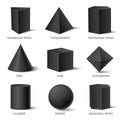 Solid Geometric Shapes Set Royalty Free Stock Photo