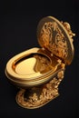 Solid gold 24-karat toilet