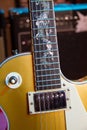 Solid gold top electric guitar Les Paul style