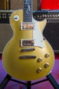 Solid gold top electric guitar Les Paul style