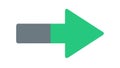Solid Green Right Arrow Direction Icon, vector design Generative AI Royalty Free Stock Photo