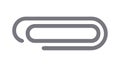 Solid Grey Paperclip Icon for Attachments & Organization, vector design Generative AI Royalty Free Stock Photo