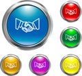 Solid Handshake Button Royalty Free Stock Photo