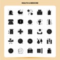 Solid 25 Health & Medicine Icon set. Vector Glyph Style Design Black Icons Set. Web and Mobile Business ideas design Vector Royalty Free Stock Photo