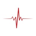 Solid heart rhythm ekg icon. Cardio heartbeat symbol. Vector Illustration. Royalty Free Stock Photo