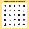 Solid 25 Human centered Business and Modern company Icon set. Vector Glyph Style Design Black Icons Set. Web and Mobile Business