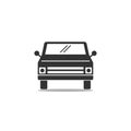 Solid icon for black car front, vector illustration Royalty Free Stock Photo