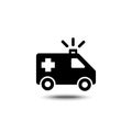 Solid icon for Emergency Ambulance,vector illustration Royalty Free Stock Photo