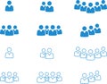 Solid icon group. People group icon set, persons, logo human, team icons, user profile symbol. Group of people or group of users Royalty Free Stock Photo